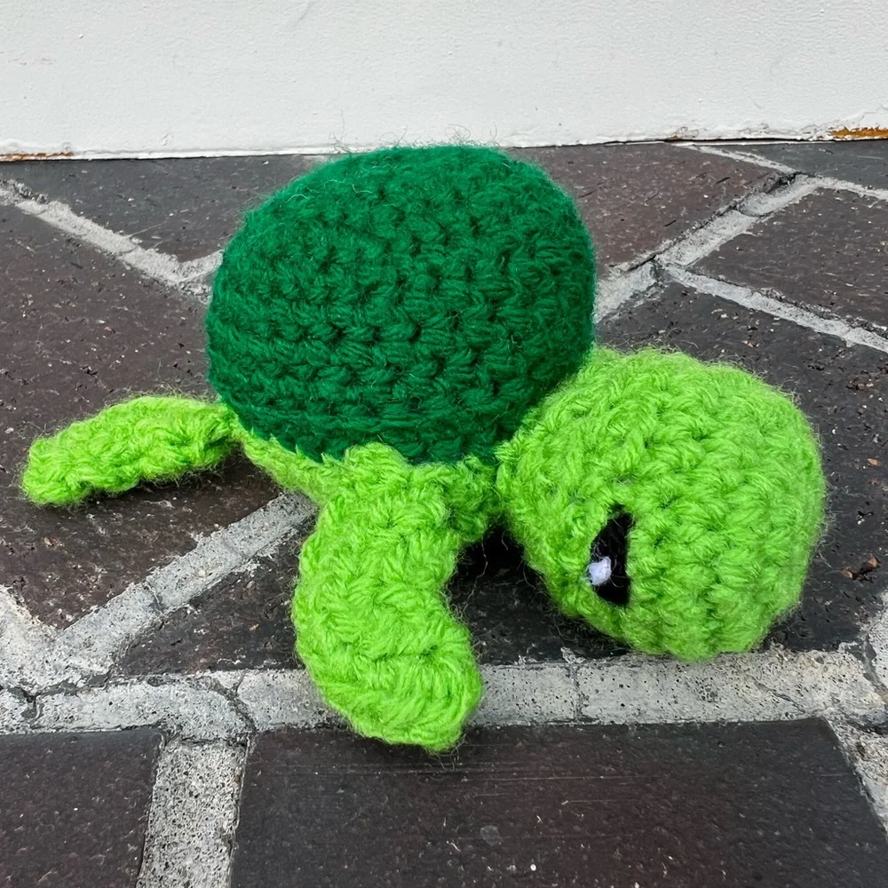 Hand Crocheted Sea Turtle Stuffed Animal Plushie! - Picture 2 of 8